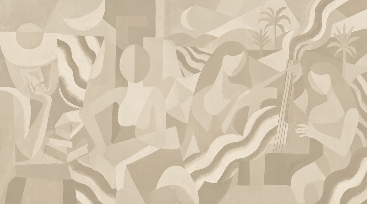Lunar Drift - Smoke Wall Mural in your room