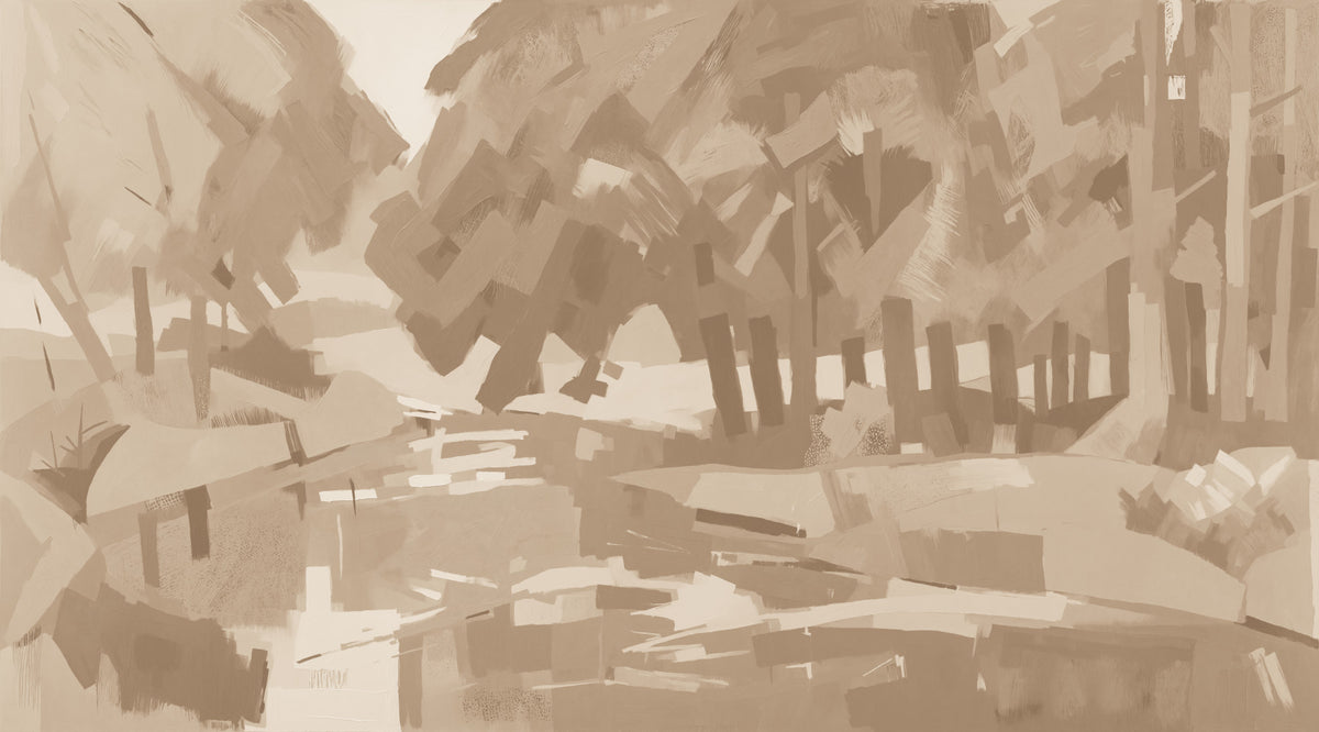 Velvet Forest - Sepia Wall Mural in your room