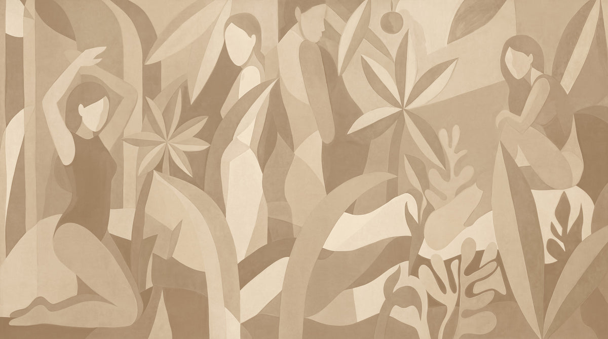 Amber Muse - Sepia Wall Mural in your room