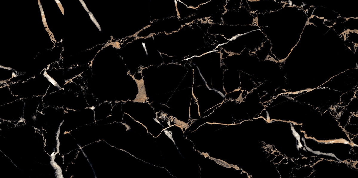 Midnight Marble Vein Wall Mural in your room
