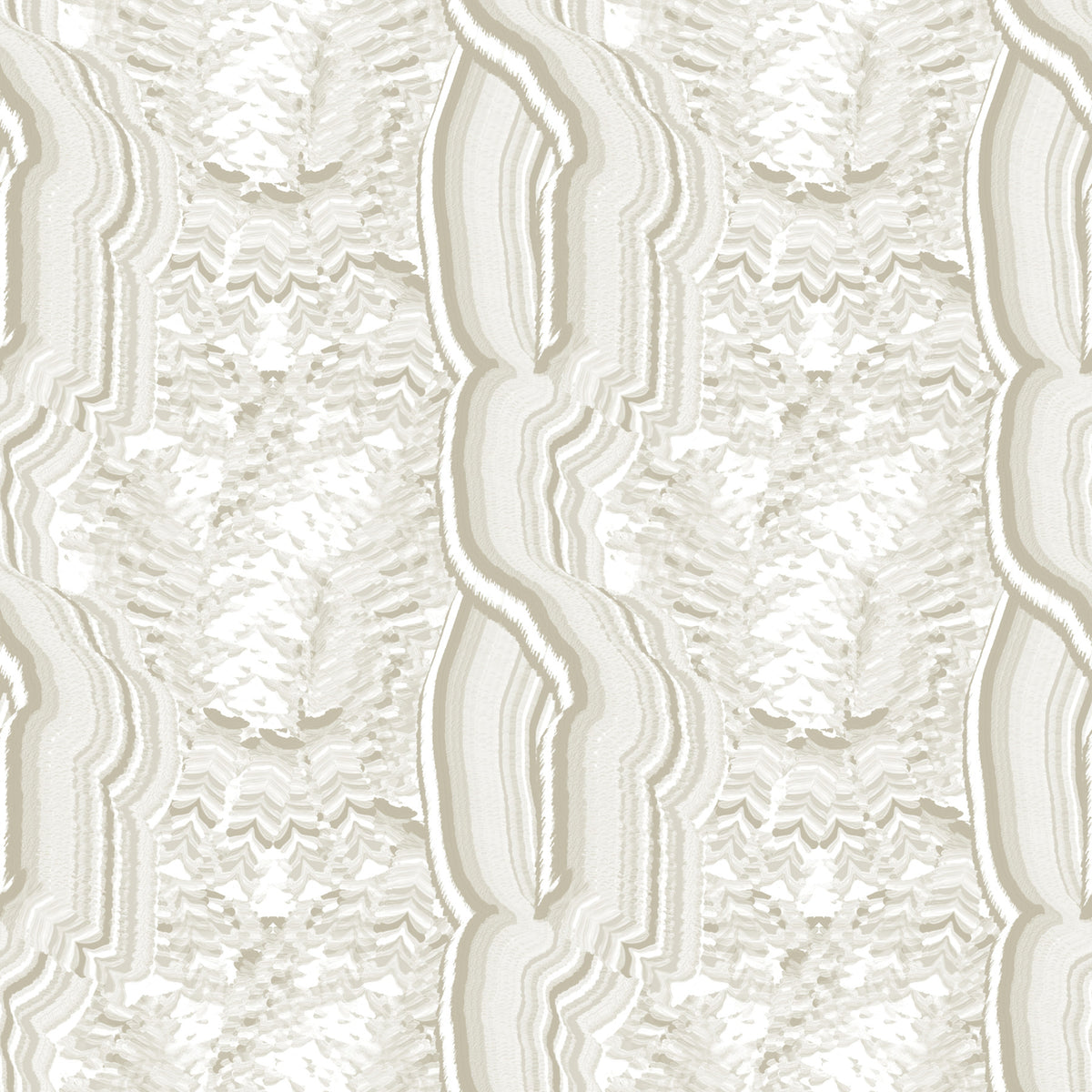 Serene lineaire textuur in crèmekleurig behang in your room