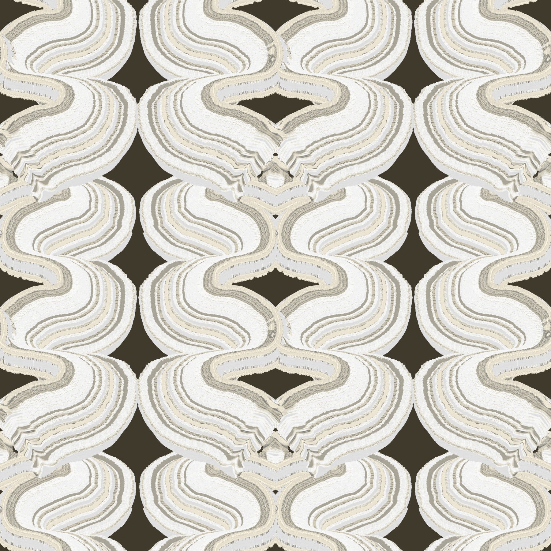 Papier peint moderne à vagues géométriques en ruban