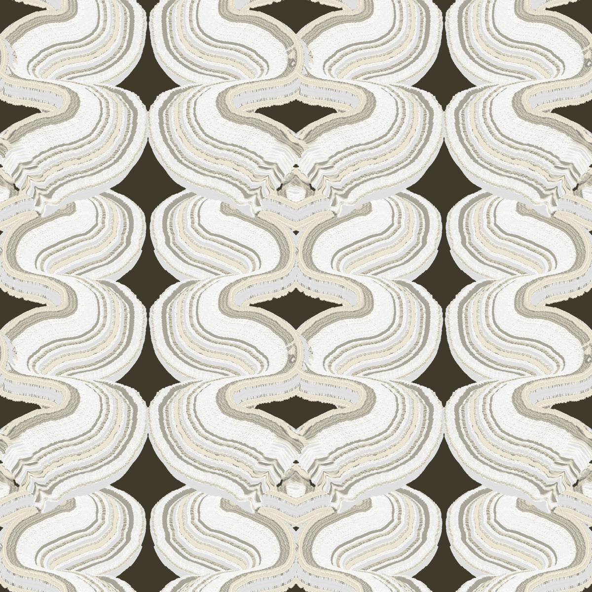 Modern Geometric Ribbon Waves Wallpaper⁠