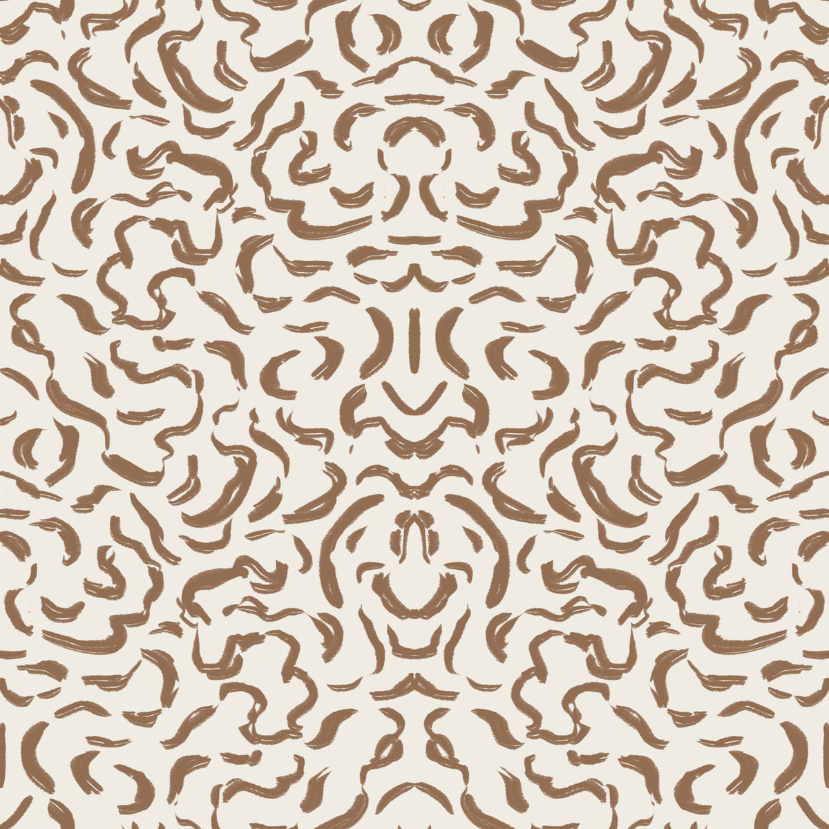 Abstract behang met umbrakleurige wervelingen in your room — zoomed