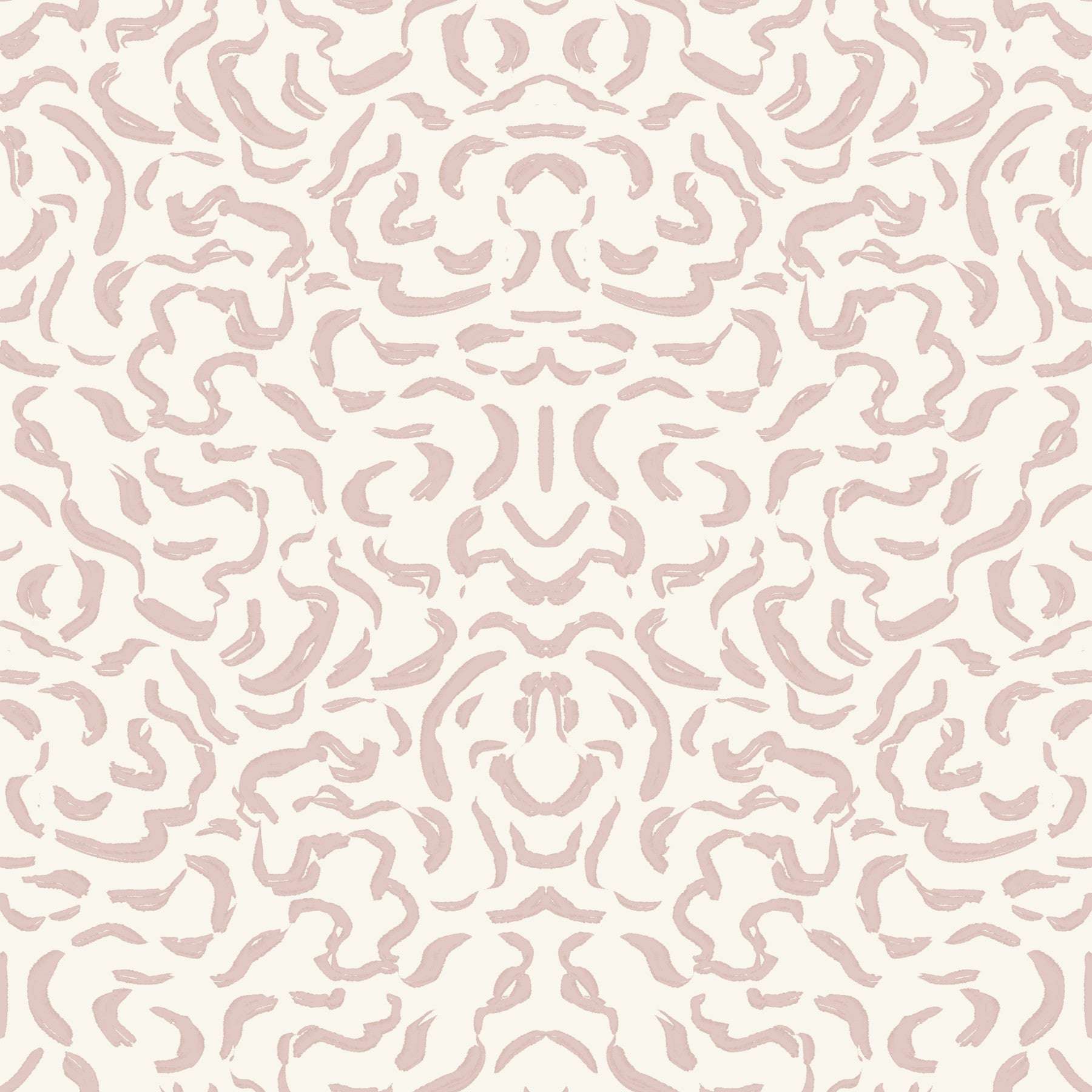 Tapet med abstrakt, blushfarvet rytmisk ornament
