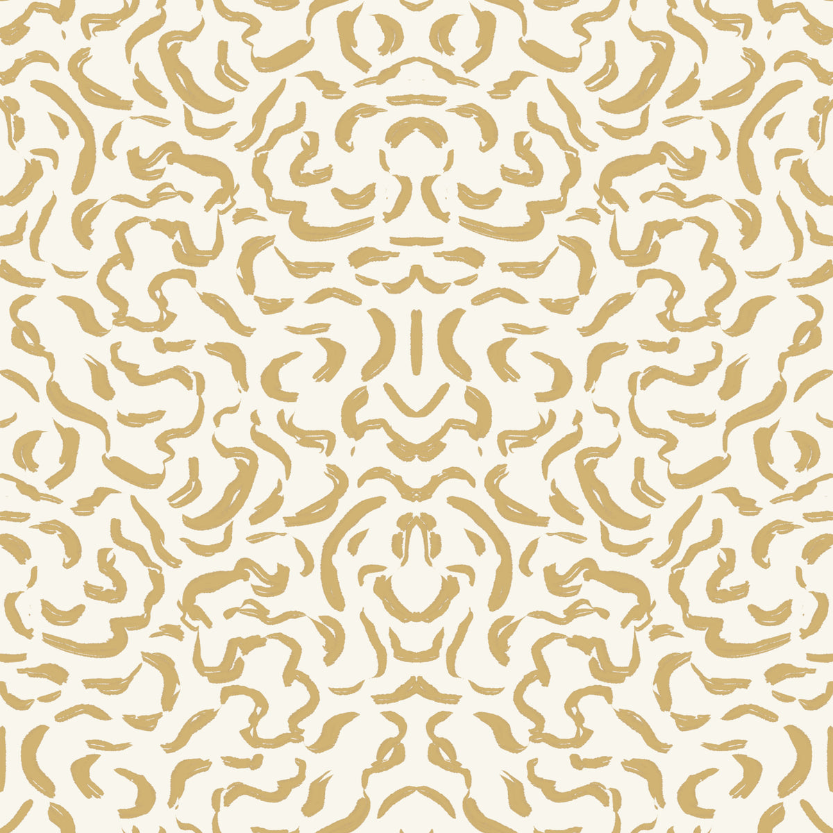 Carta da parati con pennellate organiche dorate in your room — zoomed