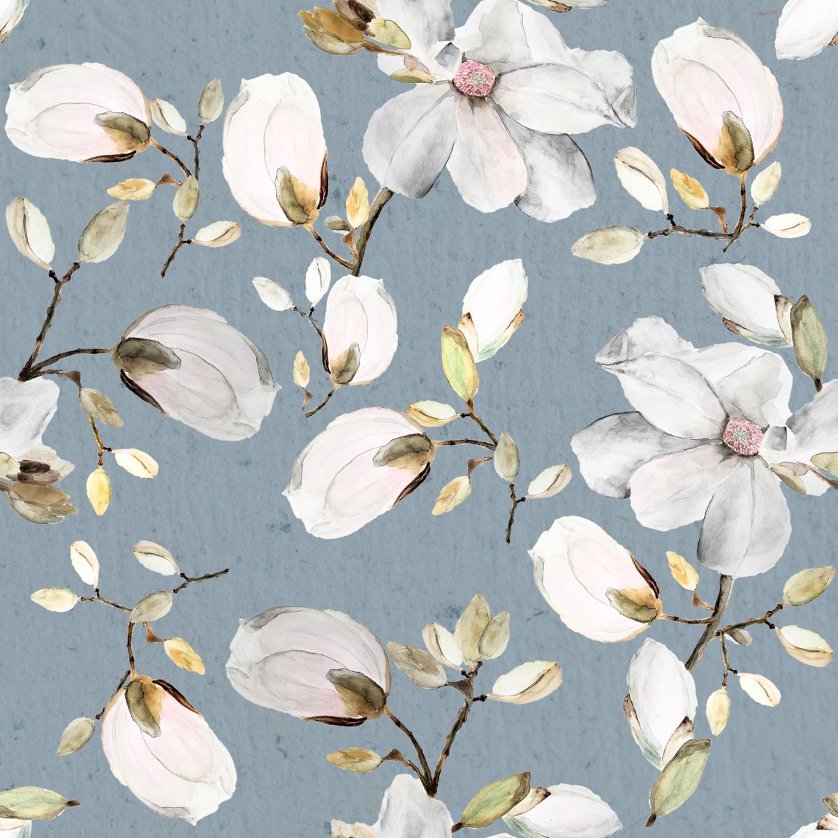 Magnolia Flowers Ocean Blue Wallpaper⁠ in your room