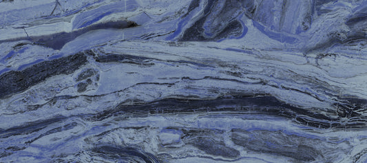 Abstract Swirls in Indigo and Slate Wall Mural