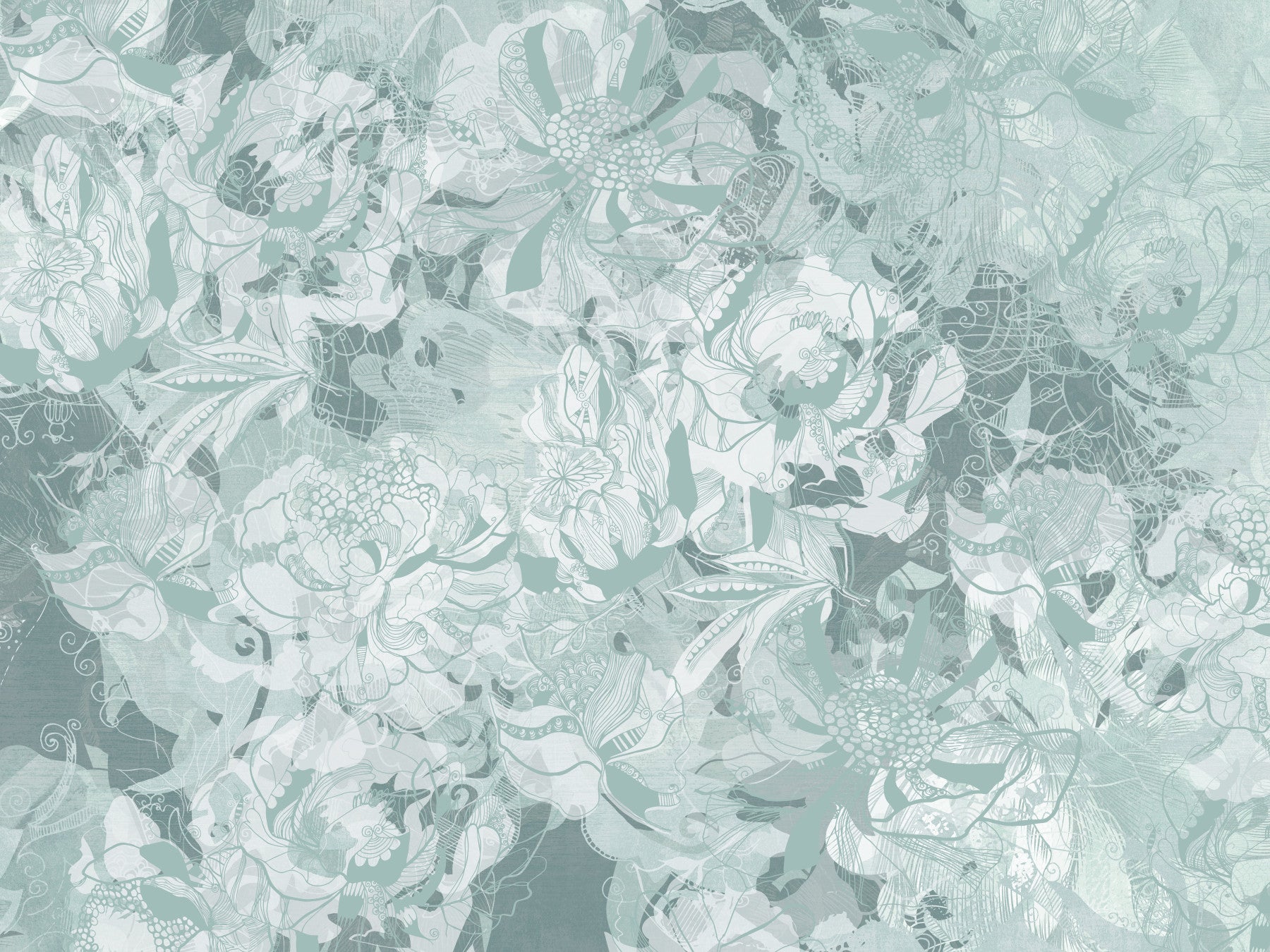 Warmes botanisches Blumen-Wandbild