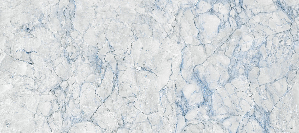 Serene Blue Veined Marble Texture Wall Mural in your room — zoomed