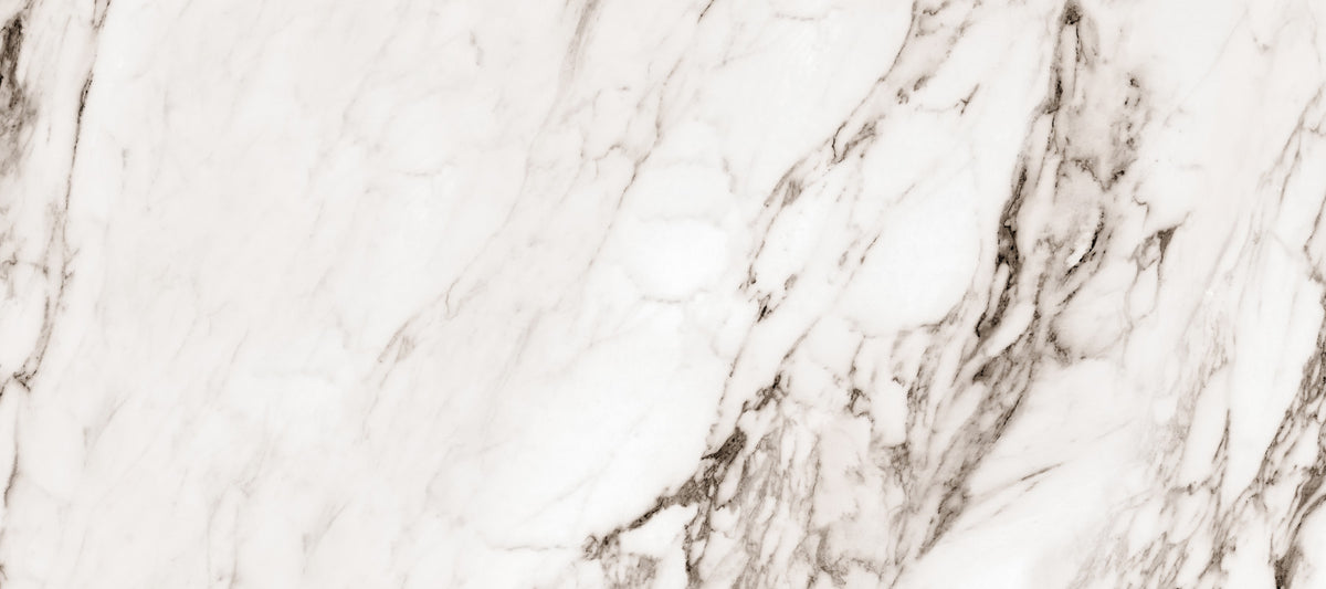 Muurschildering met de textuur van witte Calacatta-steen in your room