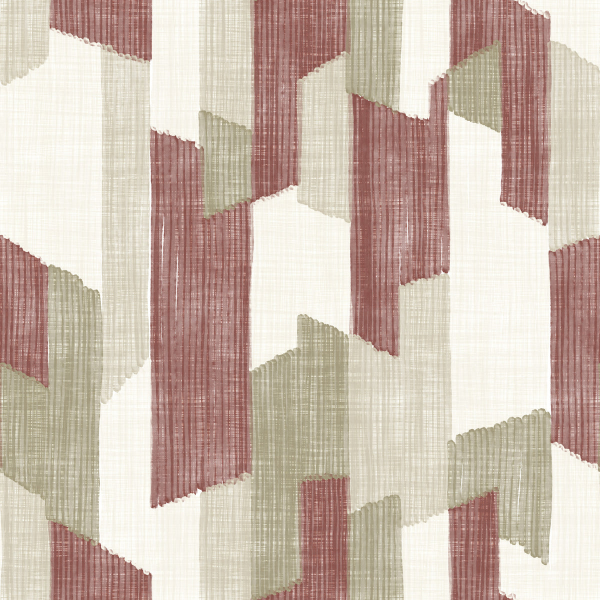 Papier peint géométrique aux tons naturels, texturé et peint à la main, style moderne in your room — zoomed