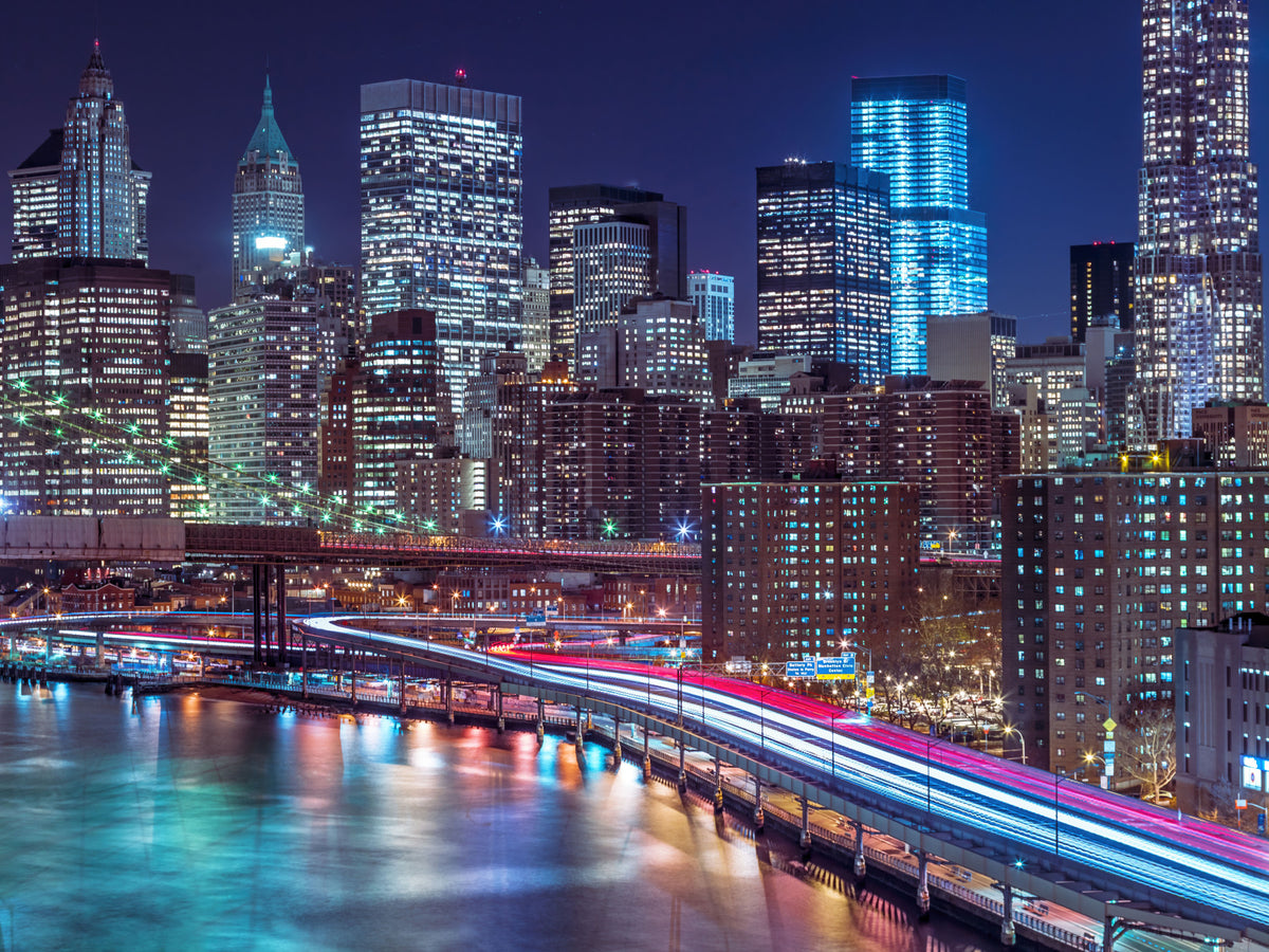 Metropolitan Night Motion Wall Mural in your room — zoomed