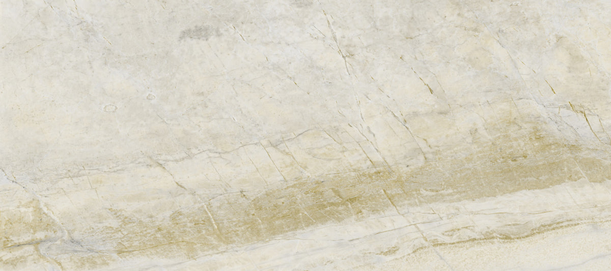 Papier peint panoramique en marbre crème naturel veiné in your room — zoomed