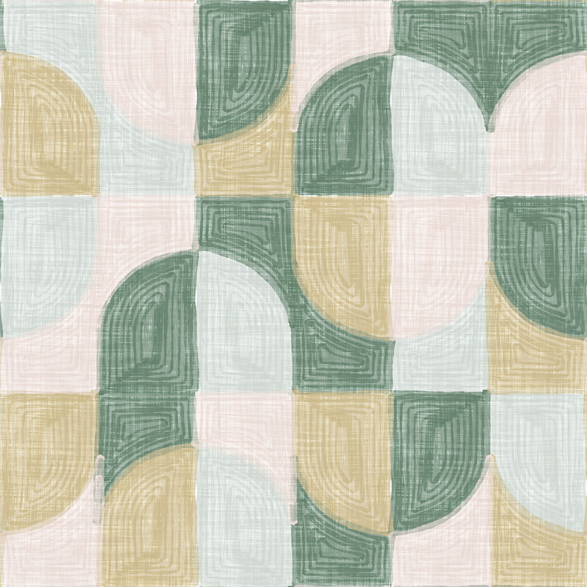 Papier peint géométrique audacieux, texturé et peint à la main, harmonieusement équilibré⁠ in your room — zoomed