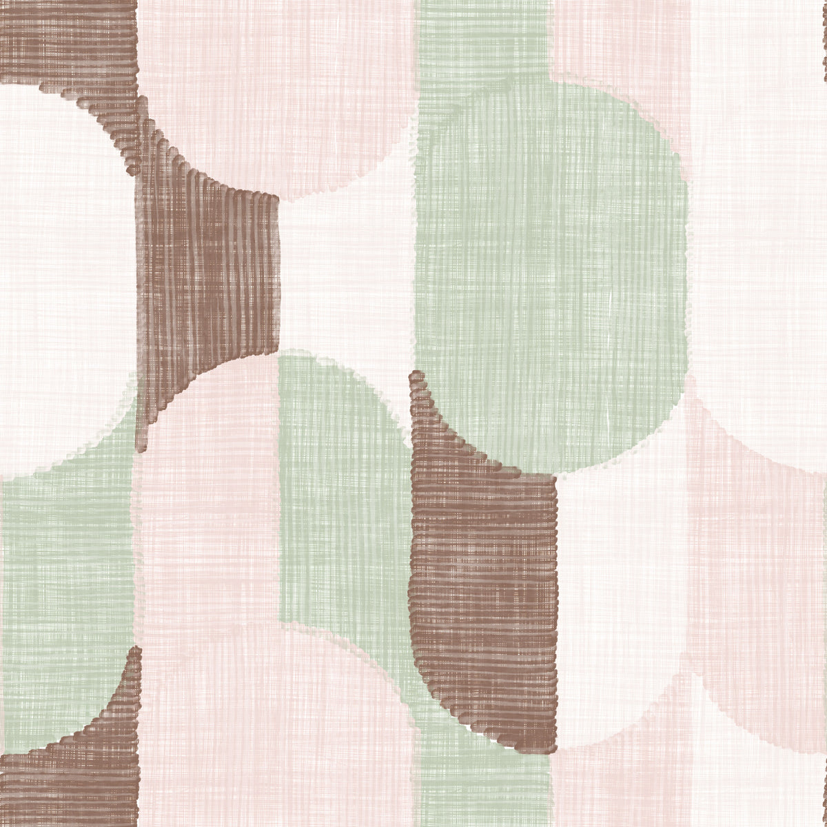 Papier peint doux aux motifs géométriques texturés peints à la main, pour le plus grand plaisir des adeptes du style grandmillennial in your room