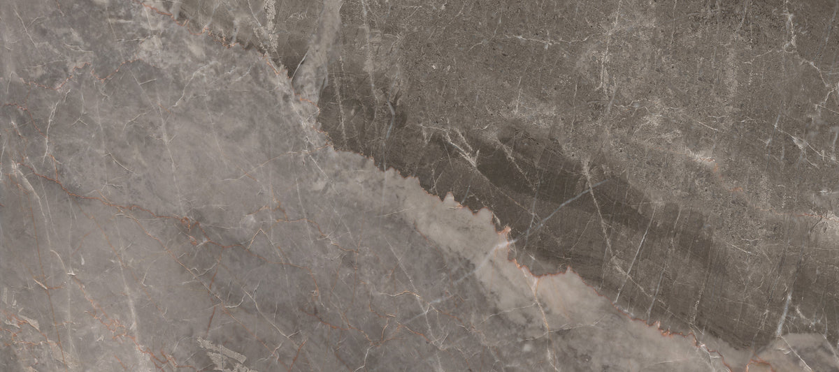 Papier peint panoramique à texture de marbre gris ardoise orageux in your room — zoomed