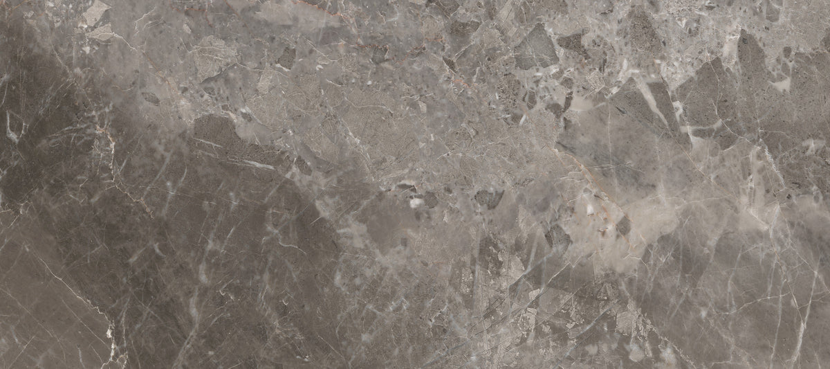Papier peint panoramique à texture de marbre gris orageux in your room