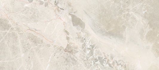 Wandbild mit einer natürlichen Marmorplatte in Creme und Grau