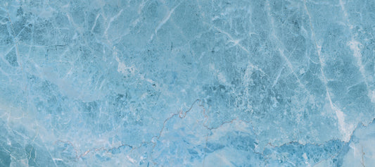 Papier peint panoramique à texture de veines de marbre bleu azur