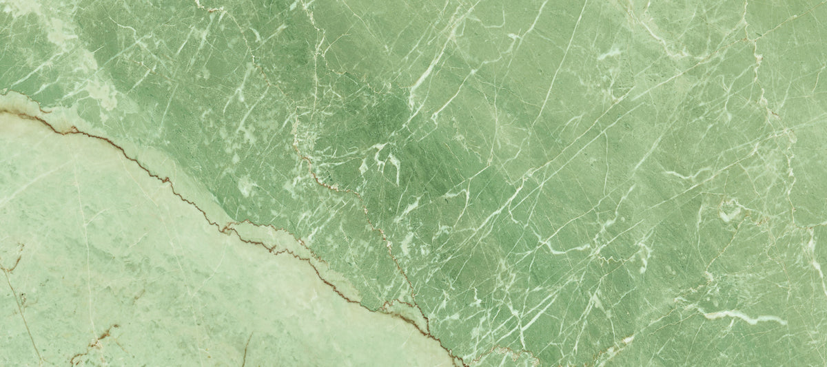 Wandmuurschildering met groen marmeroppervlak in your room — zoomed