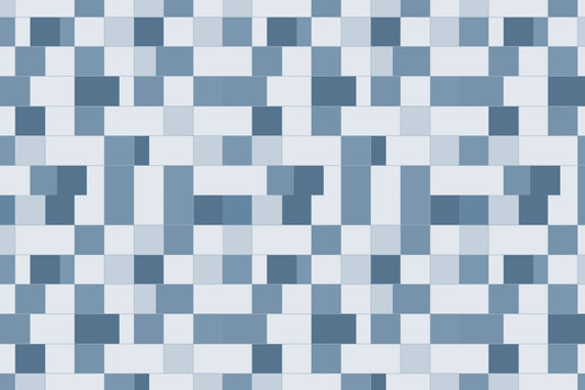 Minimalist Blue Mosaic Grid Wallpaper⁠