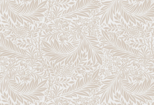 Beige färg lämnar tapet väggmålning
