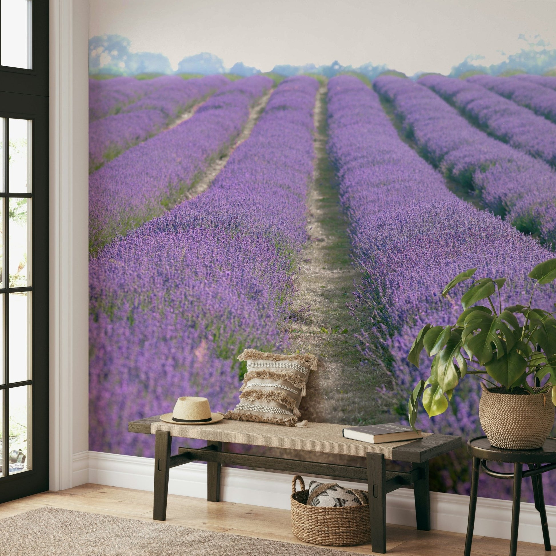 lavender plant wall Tranquil Lavender Field Wallpaper
