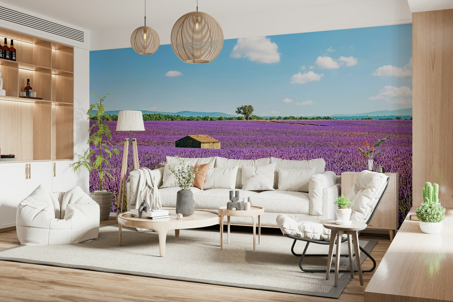 Wall mural featuring Provence scenery and open farmland
