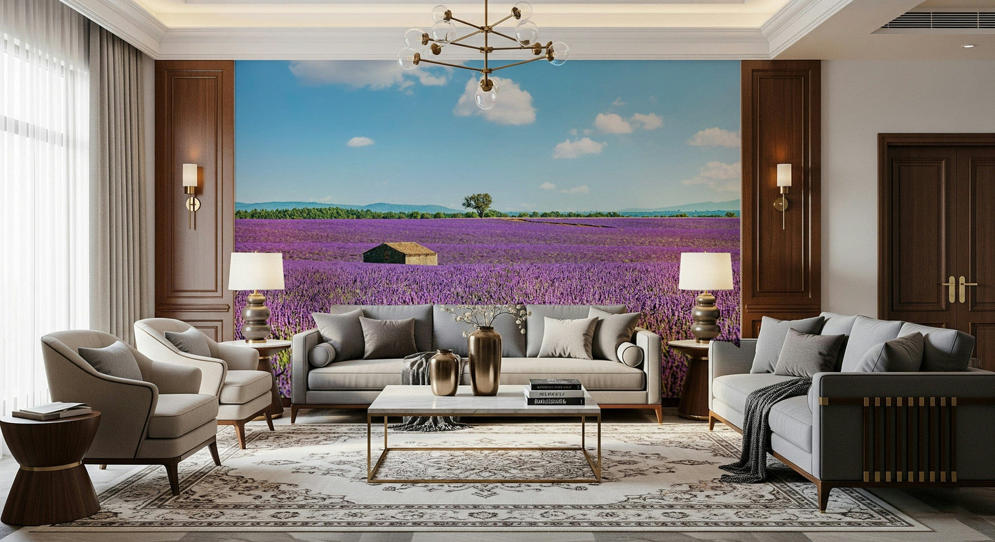 Artistic Provence landscape wall mural for interior décor