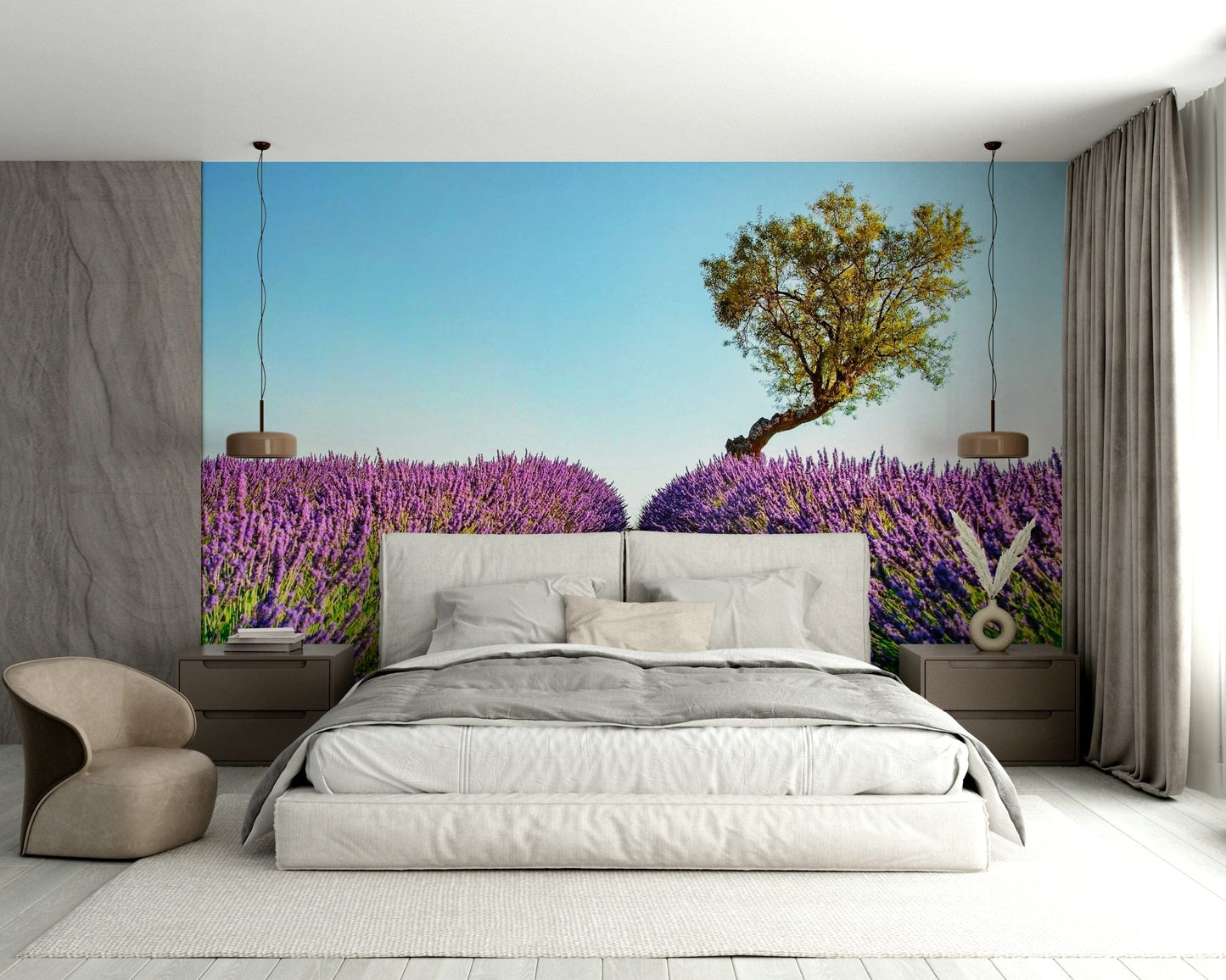 Lavender Field Wall Mural