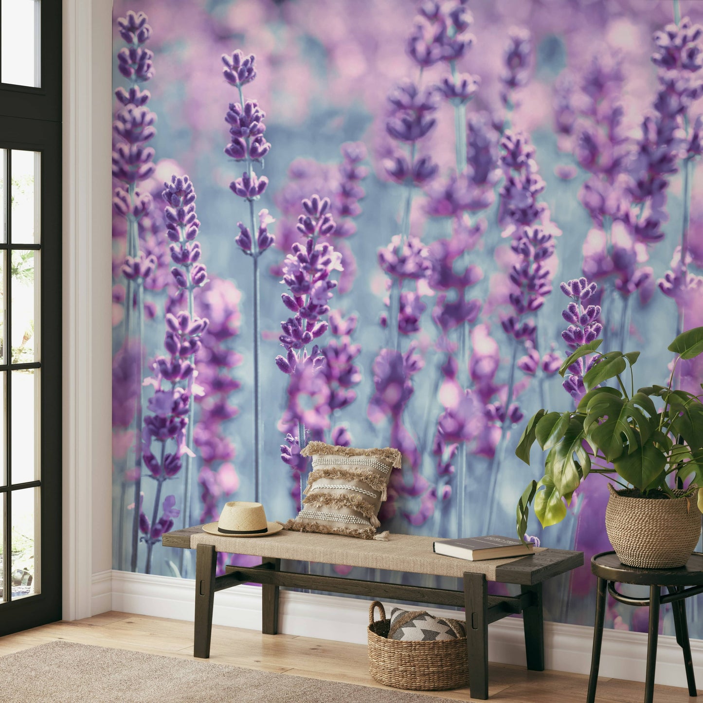 An artistic nature inspired mural for home decor.

