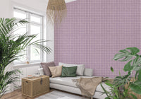 Lavender Linen Grid Wallpaper⁠