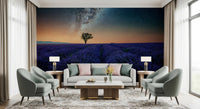 Lavender horizon wall mural anchors seating