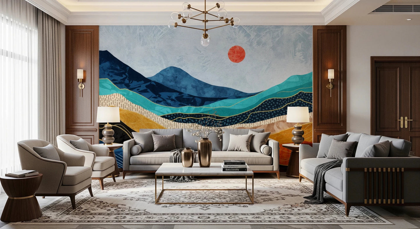Layered Landscape Wall Mural