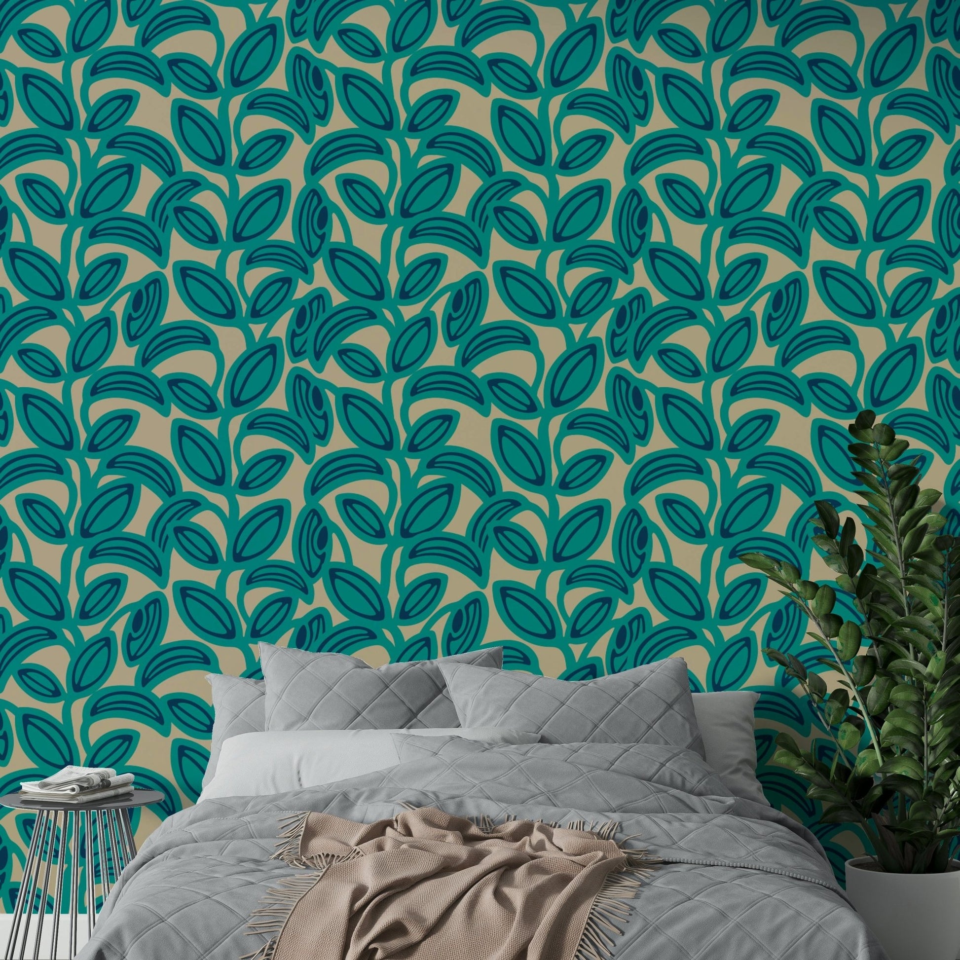 Artistic and playful leaf design.

