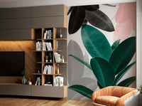 Stylized or abstract rendering of leaves.

