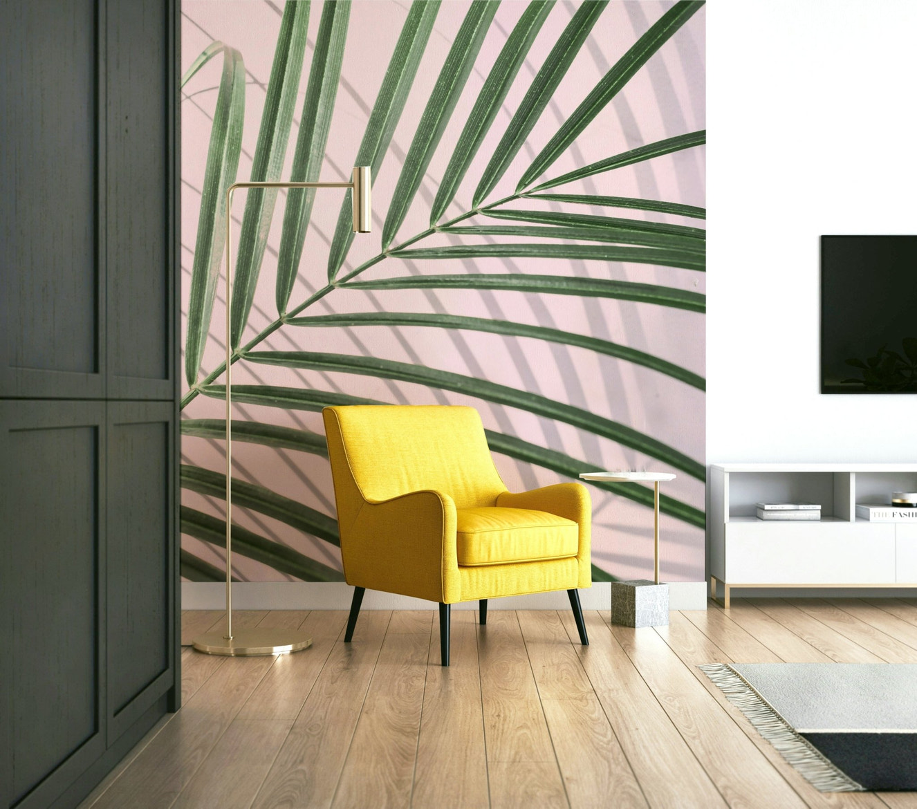 Serene botanical wall art.

