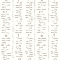 Leaves Cascade Cream botanical vine wallpaper for walls.