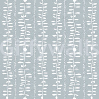 Airy botanical pattern on Leaves Cascade wall mural.