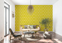 Mid-century modern aesthetic wallpaper with vivid color.