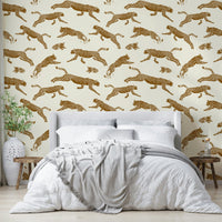 An interior with a dramatic and striking accent wall

