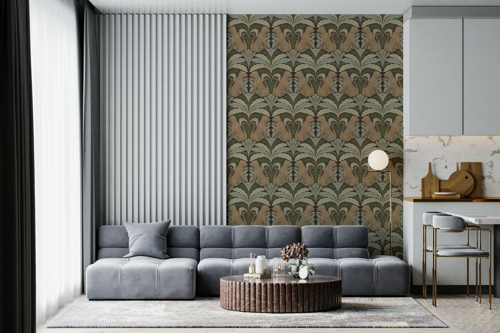 Leopard’s Lair Botanical Symmetry Wallpaper for Walls
