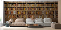 Library Bookcase wallpaper mural - Giffywalls