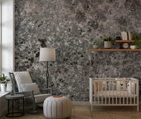 Lichen Bloom wallpaper mural adding natural depth, texture, and a peaceful, woodland-inspired ambiance.