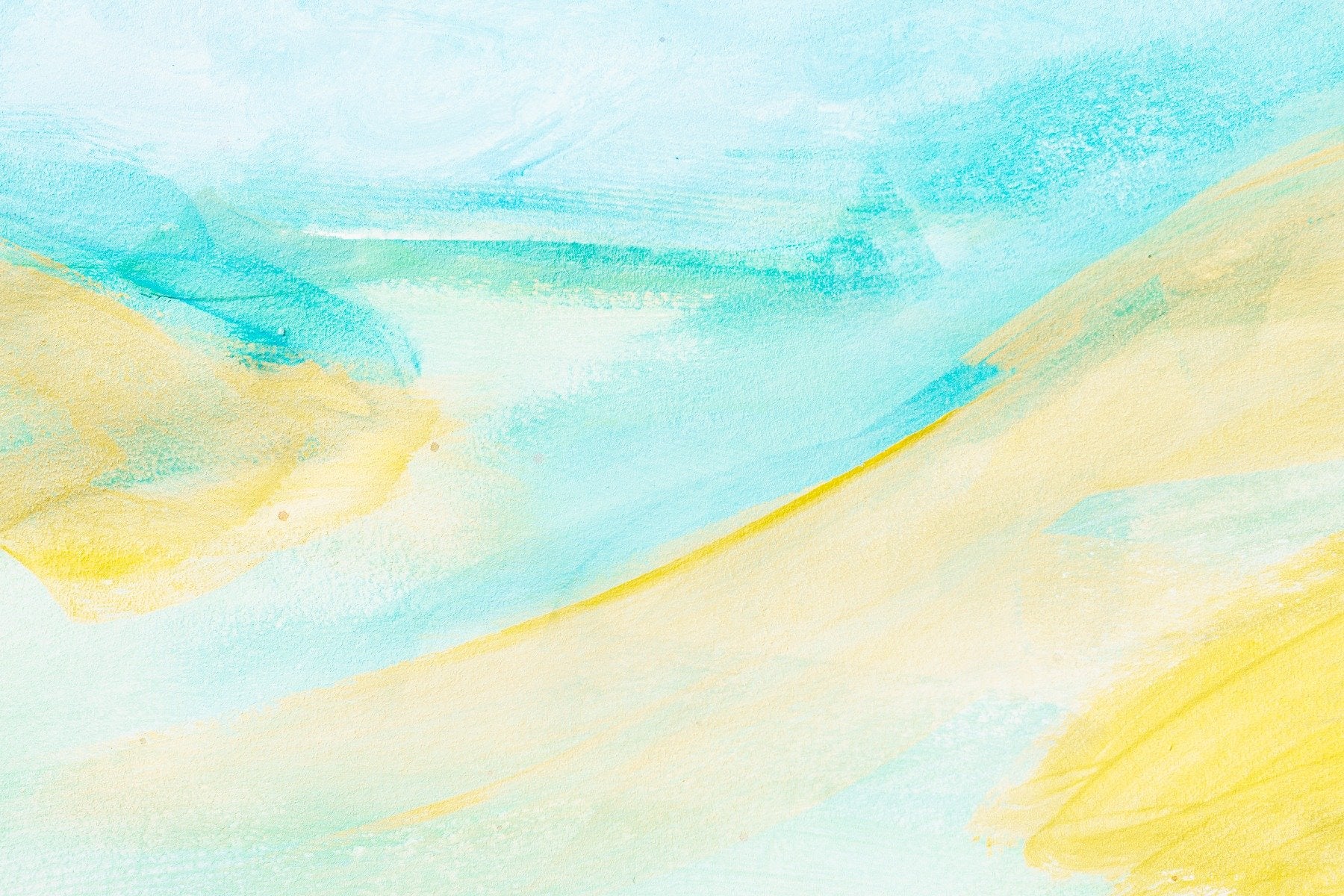 Aquarelle jaune bleu.