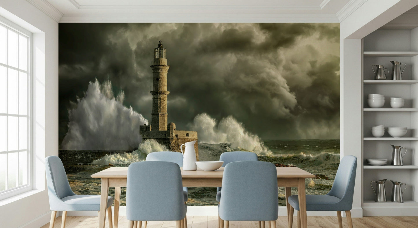 Lighthouse Storm Wall Mural -2315690