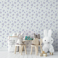 Various shades of purple and white.

