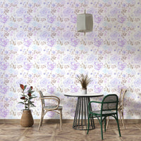A beautiful lilac flower wallpaper mural for a serene room.


