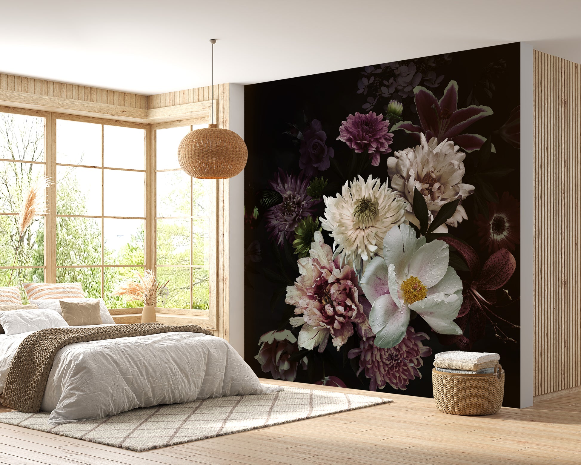 Lily Flower Wallpaper Mural - Giffywalls